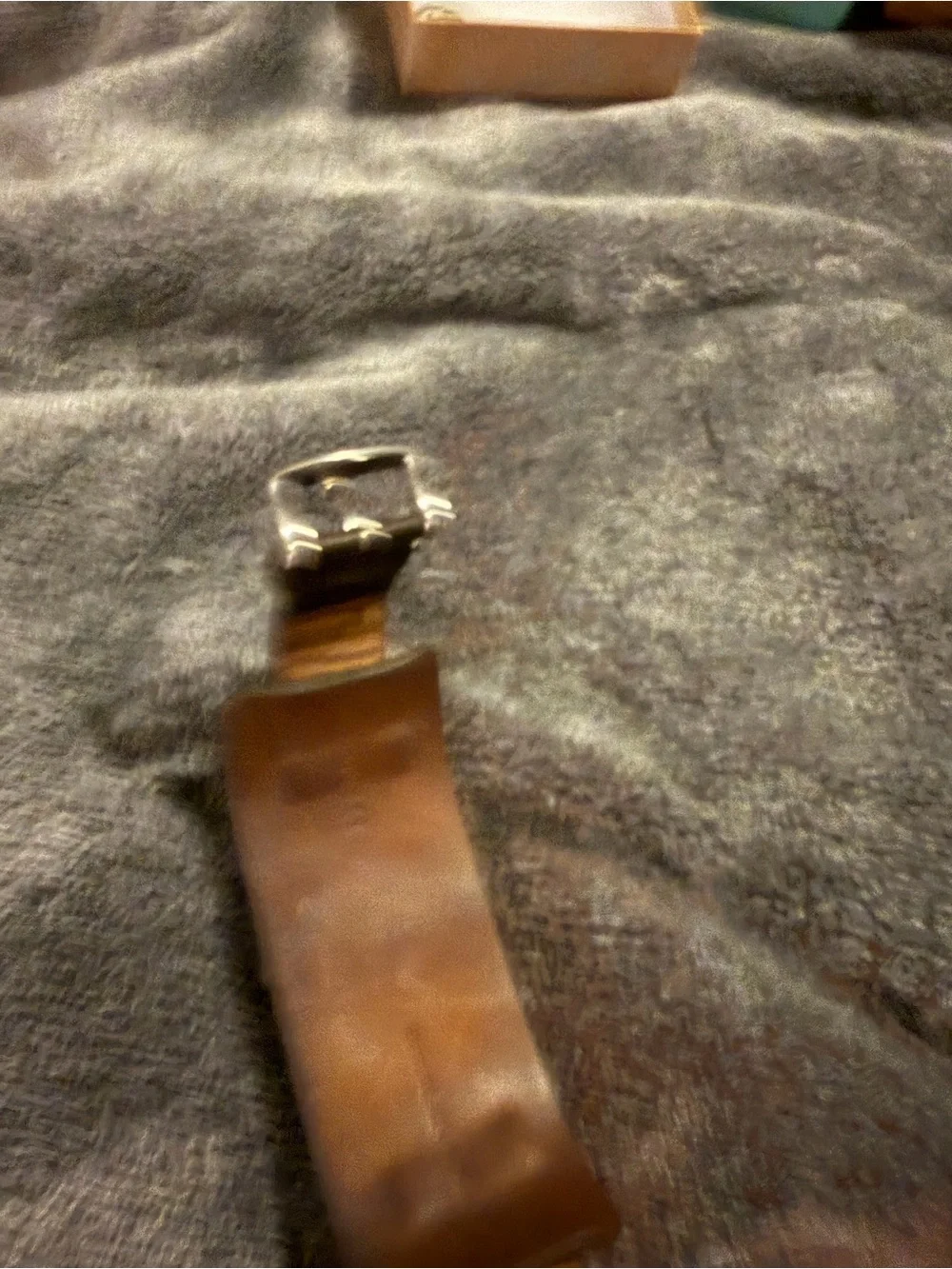 Guess Brown Leather Cuff Watch Strap - Men's & Women Wide Leather Band.